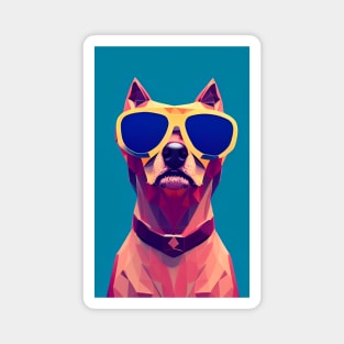 Polygon Dog in Sunglasses No. 1 Magnet