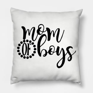 Mom Of Boys Raglan Mom Pillow