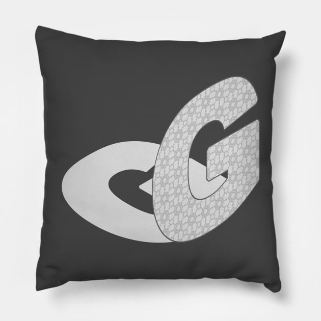 Isometric Alphabet Letter, Letter G Pillow by PoshGeometry