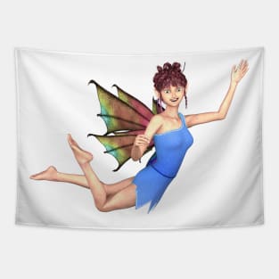 hello world elf fairy faerie flying dragon wings Tapestry