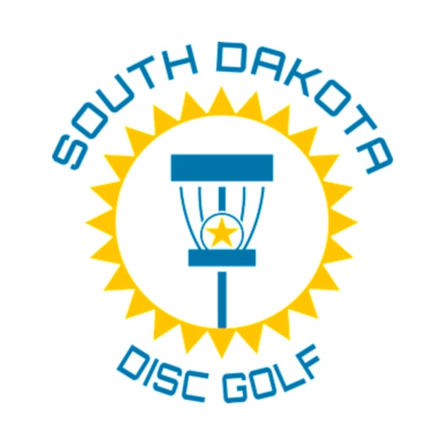 South Dakota Disc Golf - State Flag Dark by grahamwilliams