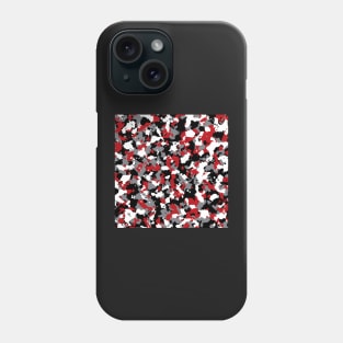 Red and black white Camouflage Phone Case