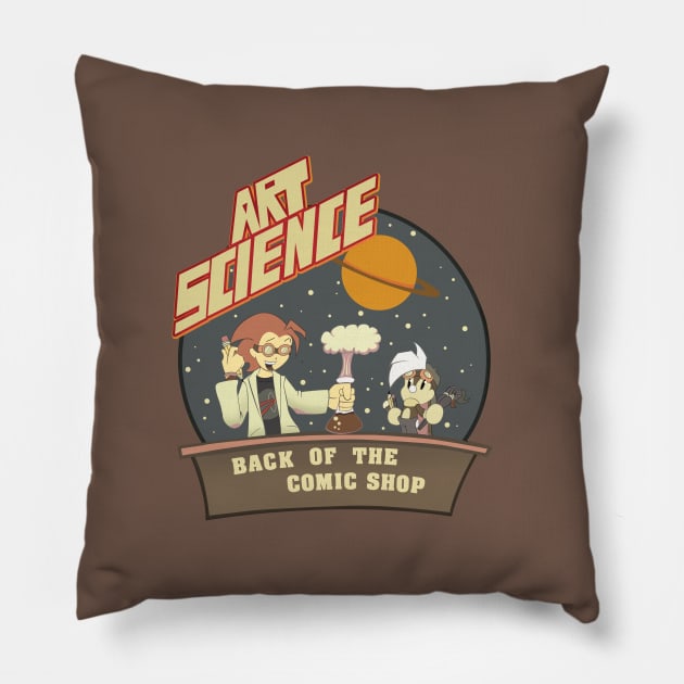 Art Science Pillow by BackOfTheComicShopT