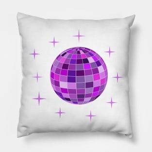 Groovy Disco Ball in Purple and Pink Pillow