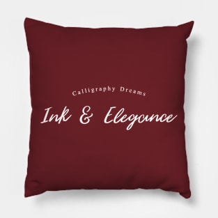 Ink & Elegance, Calligraphy Dreams Calligraphy Pillow