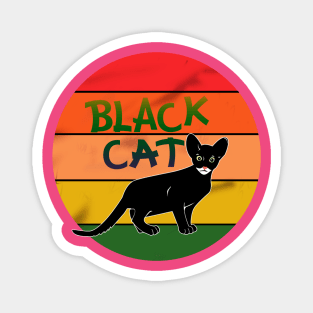 Black Cat Magnet