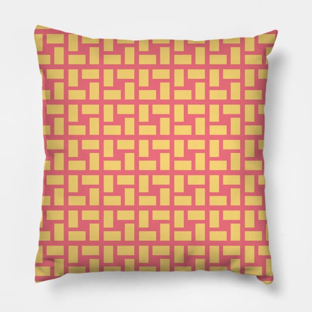 Rectangular Seamless Pattern - Floor Tiles Inspired 002#002 Pillow by jeeneecraftz