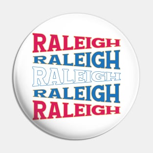 TEXT ART USA RALEIGH Pin