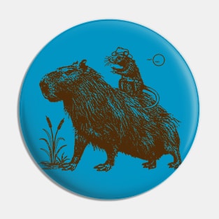 capybara cowboy Pin