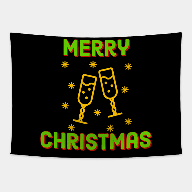 merry christmas (cheers) Tapestry by TSAVORITE