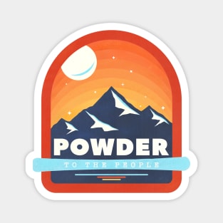 POWDER TO THE PEOPLE - SKI BADGE Magnet