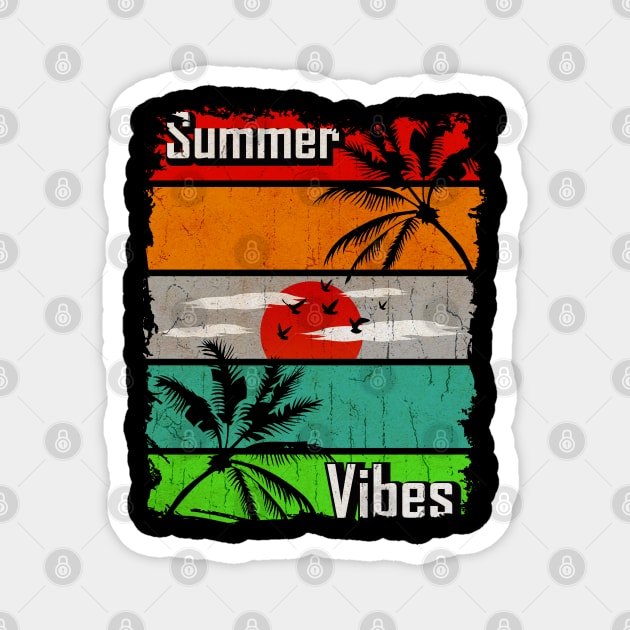 Summer Vibes Magnet by CreatenewARTees