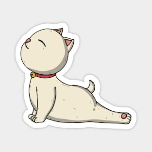 Cute Cat In Yoga Cobra Pose Magnet