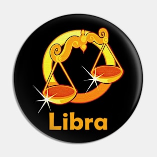 Libra zodiac sign Pin