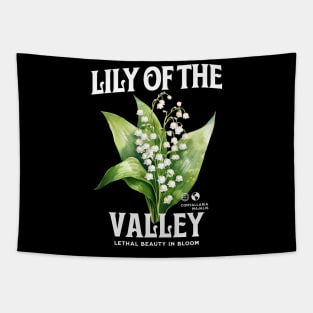 lily of the valley, lily design, flowers, floral art, watercolor illustration of lily of the vally, poisonous plant, may, birth flower Tapestry