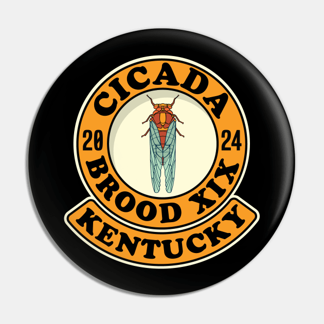 Cicada Brood XIX Kentucky Pin by Huhnerdieb Apparel