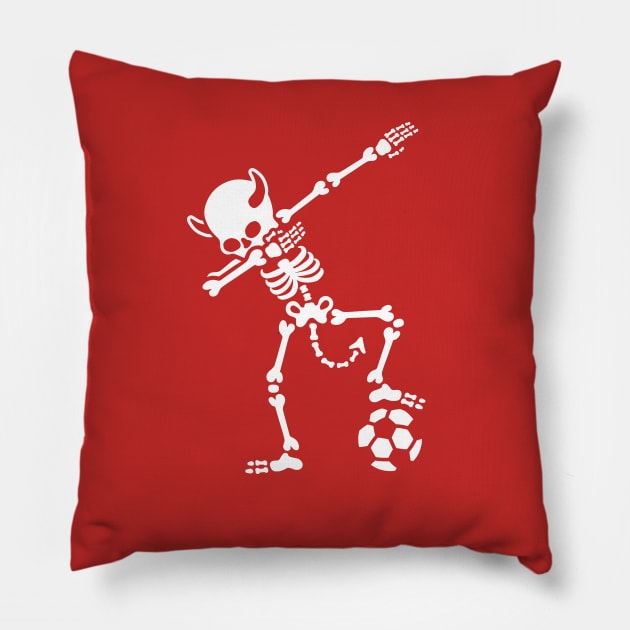 Dab Dabbing Rode Duivels / Diable Rouge soccer Pillow by LaundryFactory