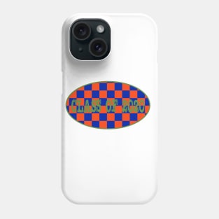 Class of 2020 UF Orange and Blue Checker with Green Checker Pattern Phone Case