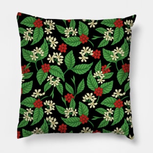 Coffee Tree Icon Pattern Pillow