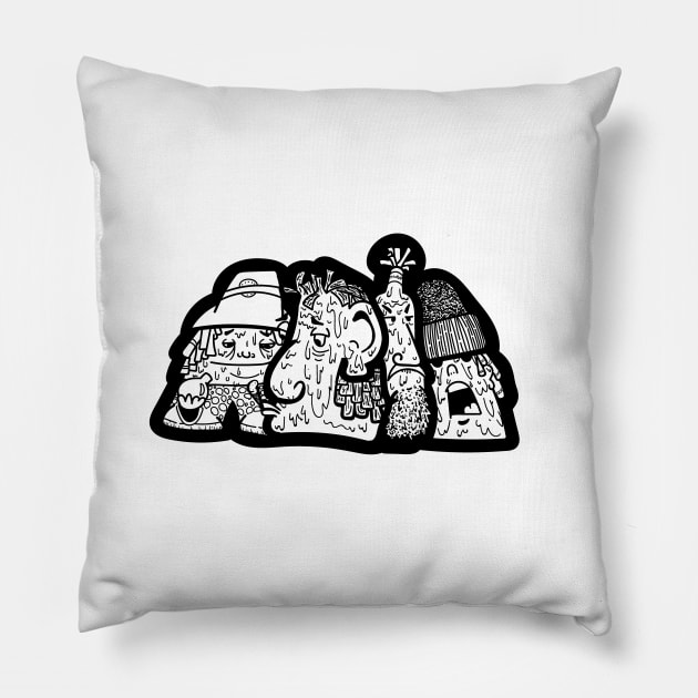 Acid Characters Pillow by AcidMiso