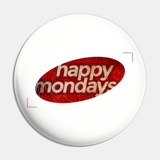 Happy Mondays - simple red elips vintage Pin