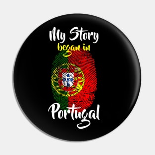 Portugal Flag Fingerprint My Story DNA Portuguese Pin