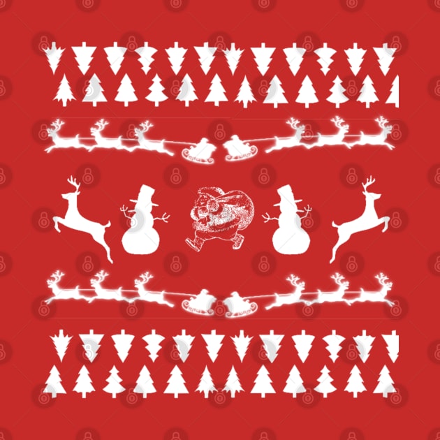 Christmas patterns snow man and tree Santa Claus by sukhendu.12