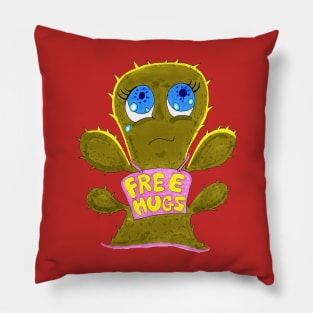 Free Hugs Cactus Pillow