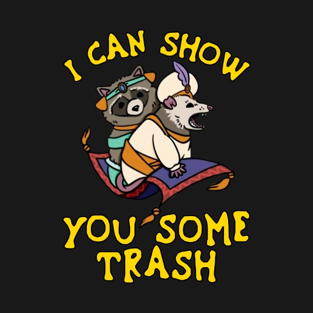 Raccoon I Can Show You Some Trash V2 by Phylis Lynn Spencer