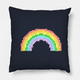 Stitched Rainbow Pillow