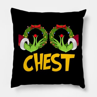 Chest Nuts Christmas Funny Matching Couple Chest Pillow