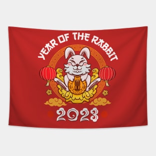 Happy Chinese New Year 2023 - Year Of The Rabbit Zodiac Tapestry