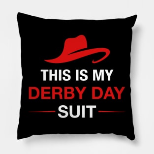 Funny Derby Day Women Hat, Derby Suit Kentucky Horse Racing Design Pillow