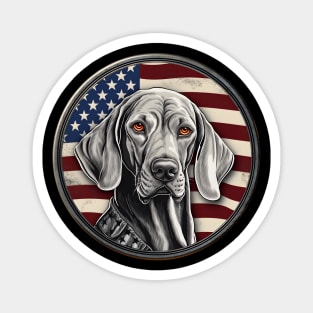 Weimaraner 4th of July Magnet