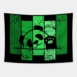 Retro Panda Bear Tapestry