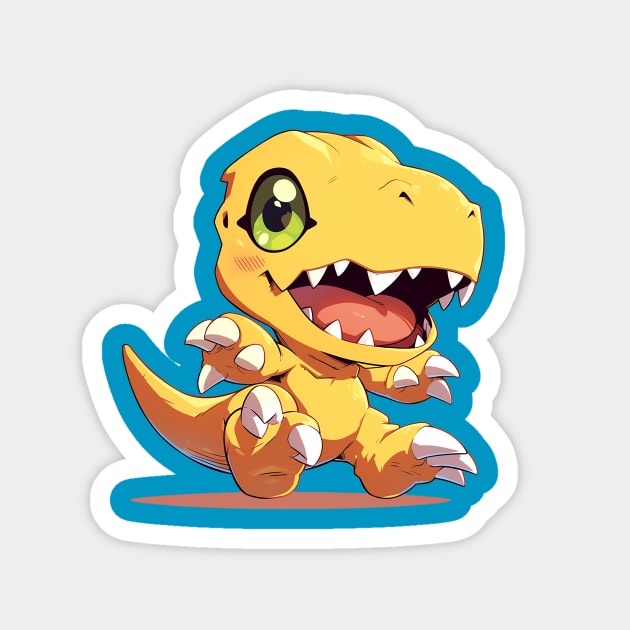 agumon Magnet by Stephanie Francoeur Art