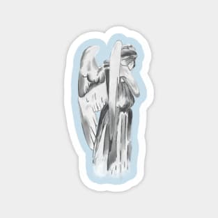 Weeping angel - Doctor Who - blue Magnet