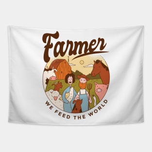 Farmer we feed the world Tapestry