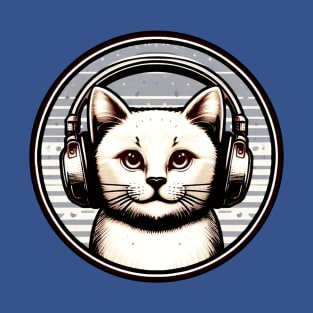 Cat Learning Music T-Shirt