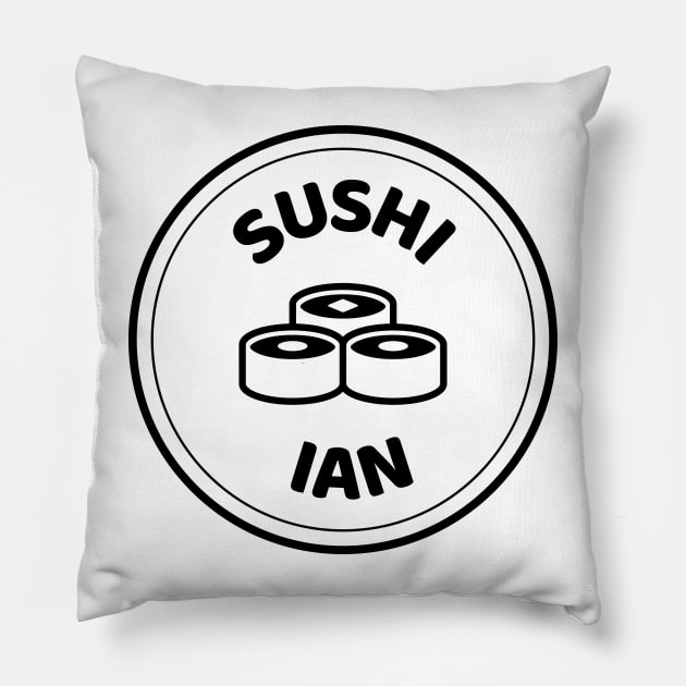 Sushi Ian (dark) Pillow by mikevotava