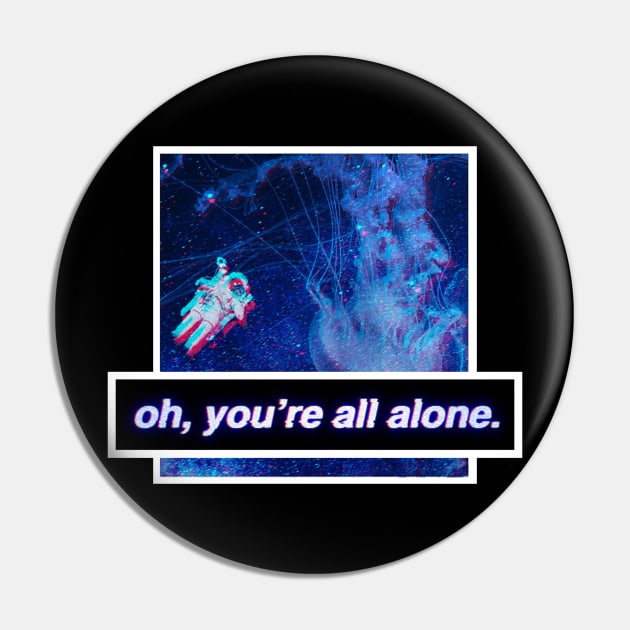 Streetwear Vaporwave Aesthetic Lonely Astronaut Pin by VaporwaveAestheticDreams