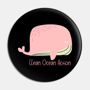 'Clean Ocean Action' Ocean Conservation Shirt Pin