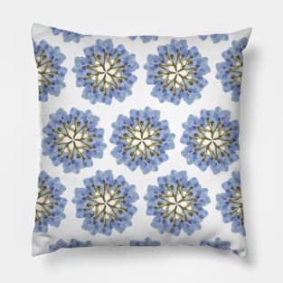 Manx Flora - blue hydrangea Pillow