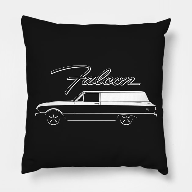 White 60-63 Falcon Panel Delivery Pillow by BriteDesign
