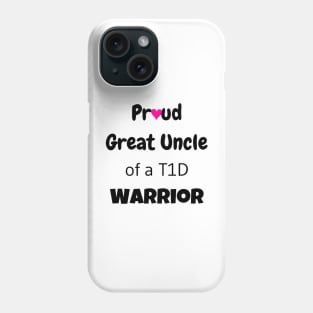 Proud Great Uncle Black Text Pink Heart Phone Case