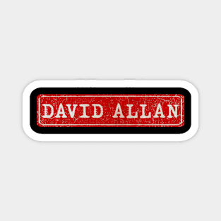 vintage retro plate David Allan Magnet