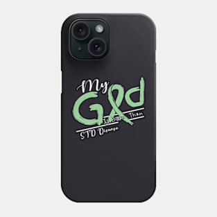 STD Disease Awareness My God Is Stronger - In This Family No One Fights Alone Phone Case