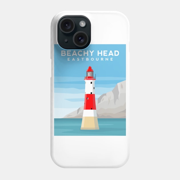 Beachy Head Lighthouse, Eastbourne, East Sussex Phone Case by typelab