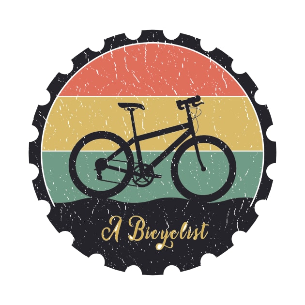 A Bicyclist Vintage Style Design by Artmoo