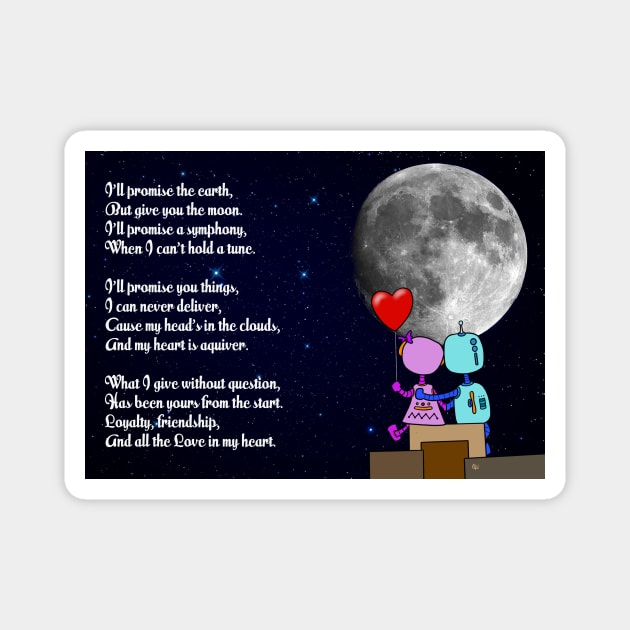 Robot Love Poem Magnet by ARTHE